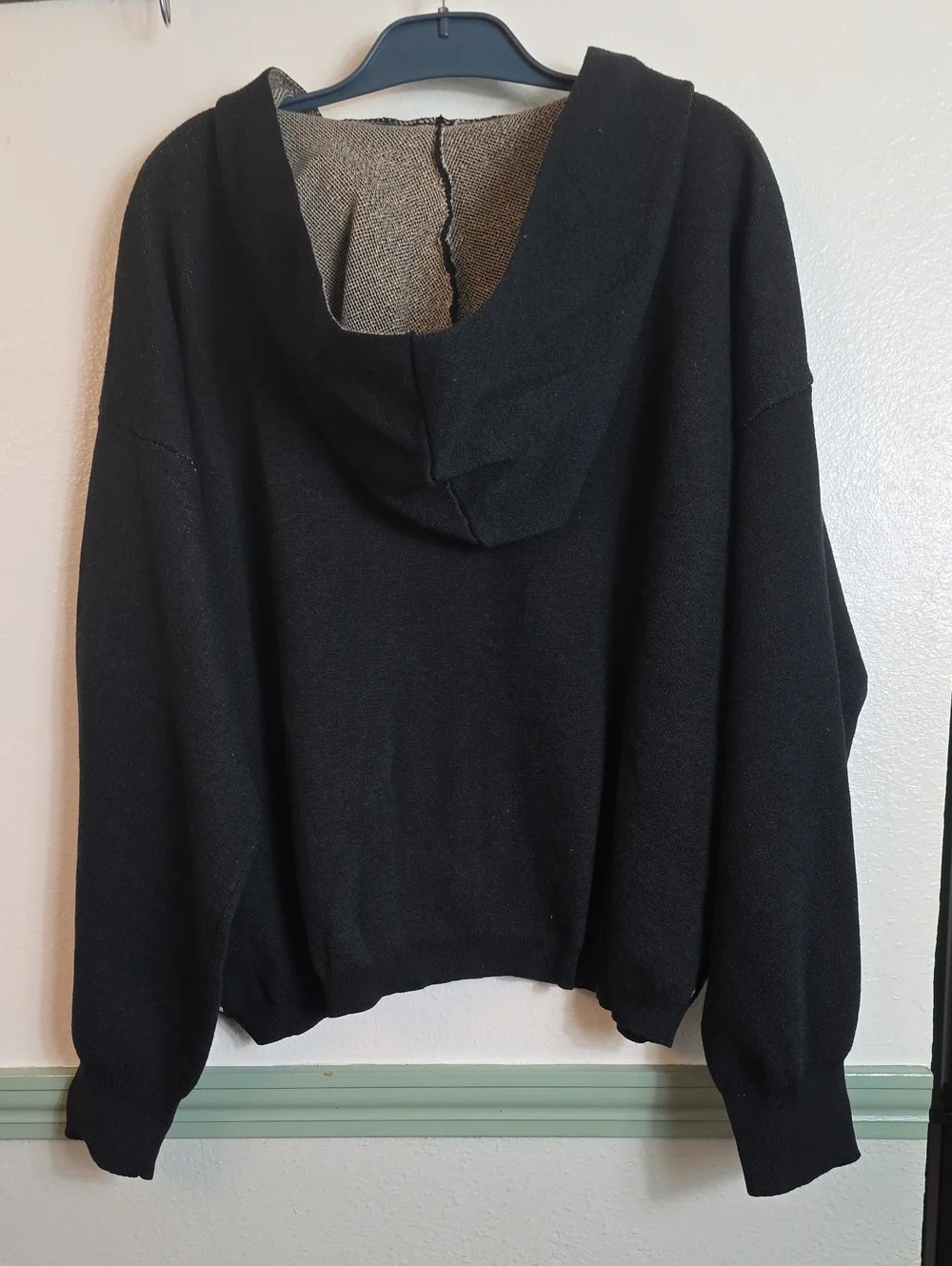 Western Trails Horse Black Knit Hoodie Jacket 2X Plus - Picture 3 of 14